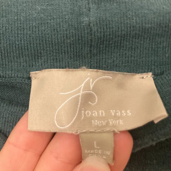 Stretchy Soft Joan Vass Emerald Green Turtleneck Sweater - Picture 2 of 6